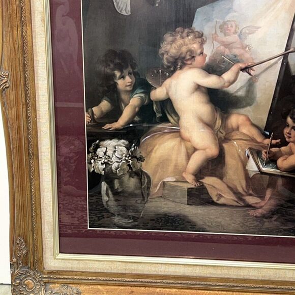 Print by Angelica Kauffmann Framed With Glass Front 30” X 25.5” - Picture 3 of 8